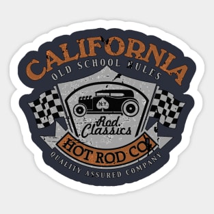 California Hot Rod Classic Car Sticker